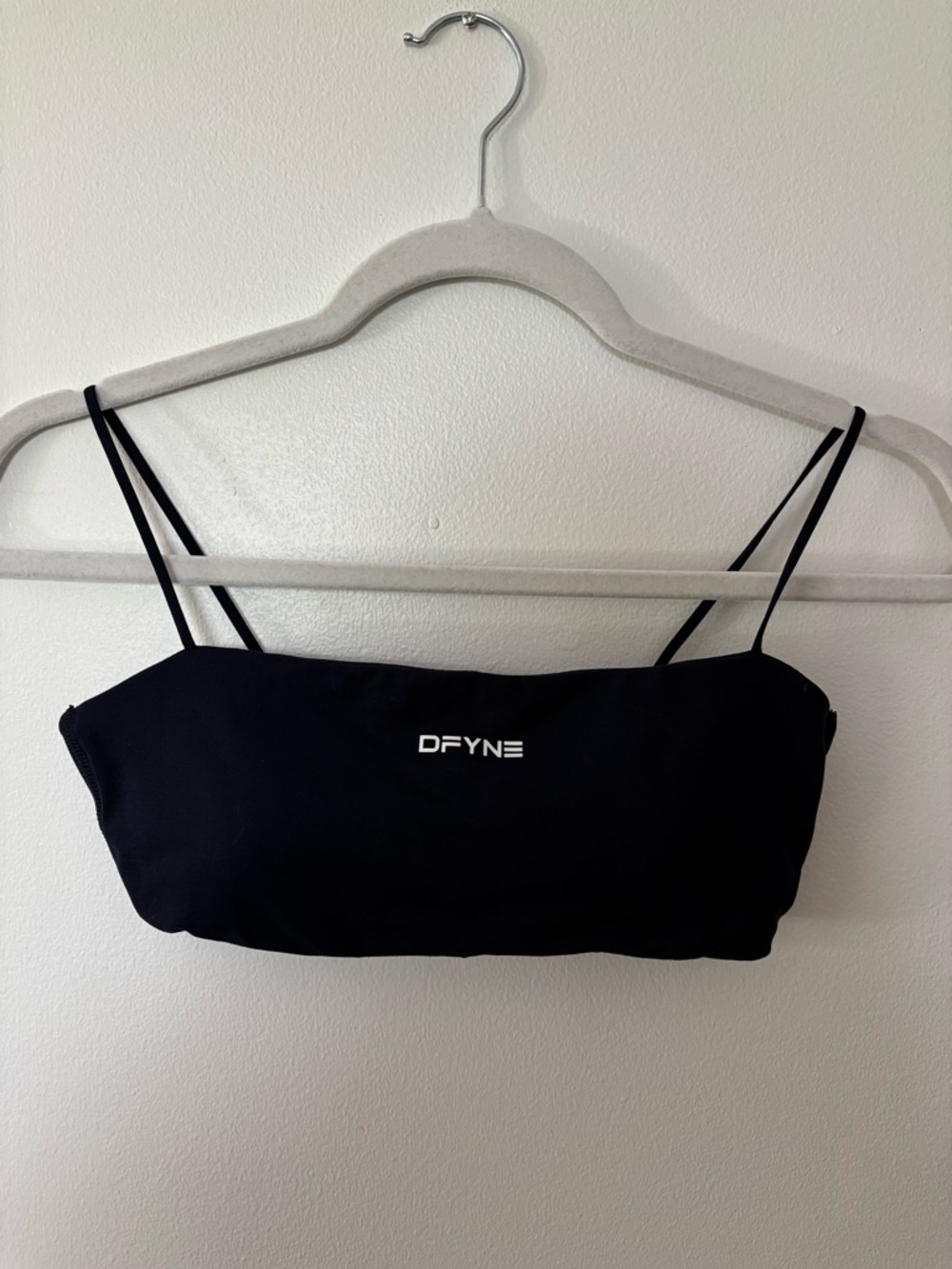 DFYNE navy blue Double-Strap Bralette Sports Bra